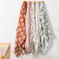 Babyletto Terracotta Rainbow Muslin Swaddle in White and Brown, , large