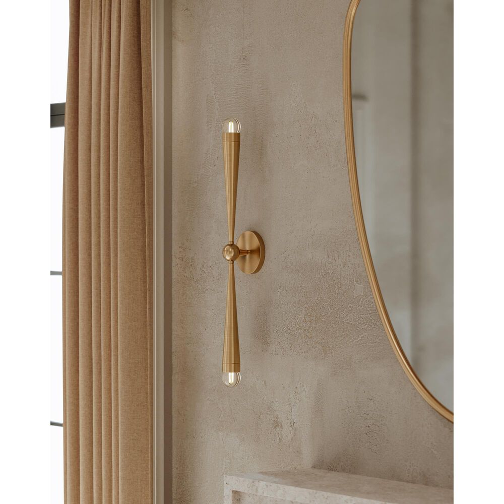Troy Lighting Keanu 2-Light Wall Sconce in Patina Brass, , large