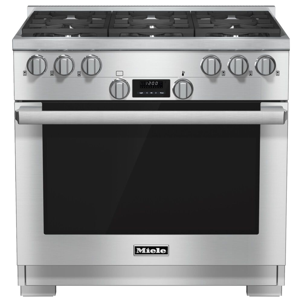 Miele 36" Freestanding Gas Range in Clean Touch Steel, , large