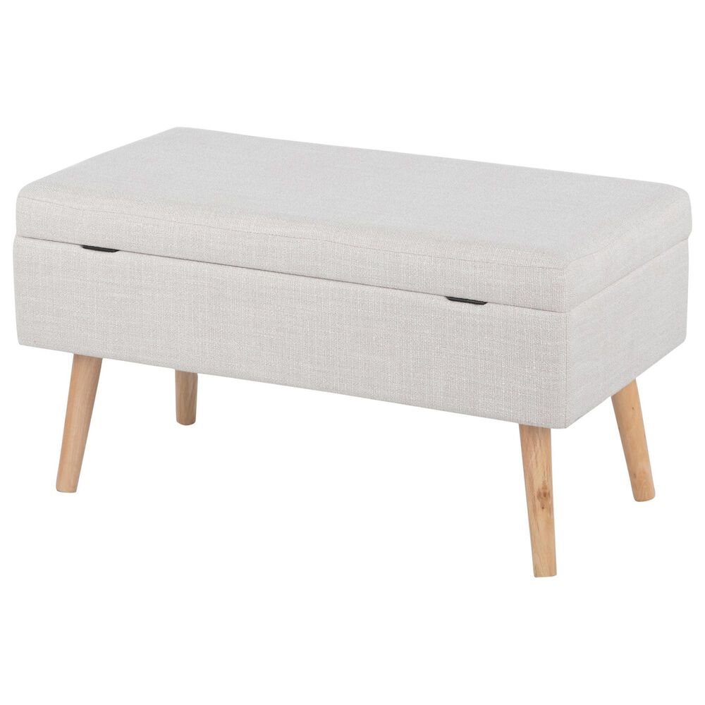LumiSource Storage Bench in Beige, , large