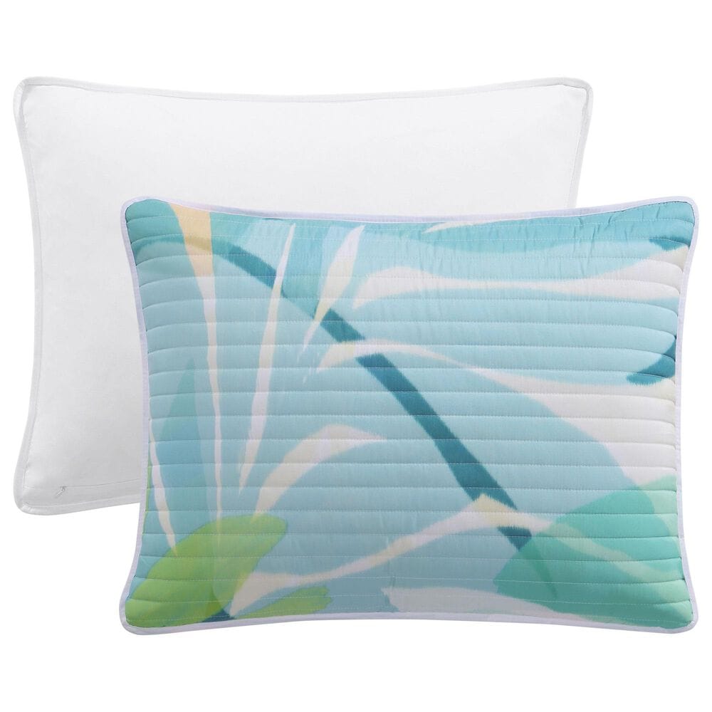 J. Queen New York Tiki 3-Piece Full/Queen Quilt Set in Green, , large