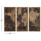 Maple and Jade 47" x 22" Vintage World Map Wall Decor in Black, Beige and Brown, , large