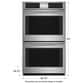 Cafe 30" Built-In Convection Double Wall Oven in Stainless Steel, , large