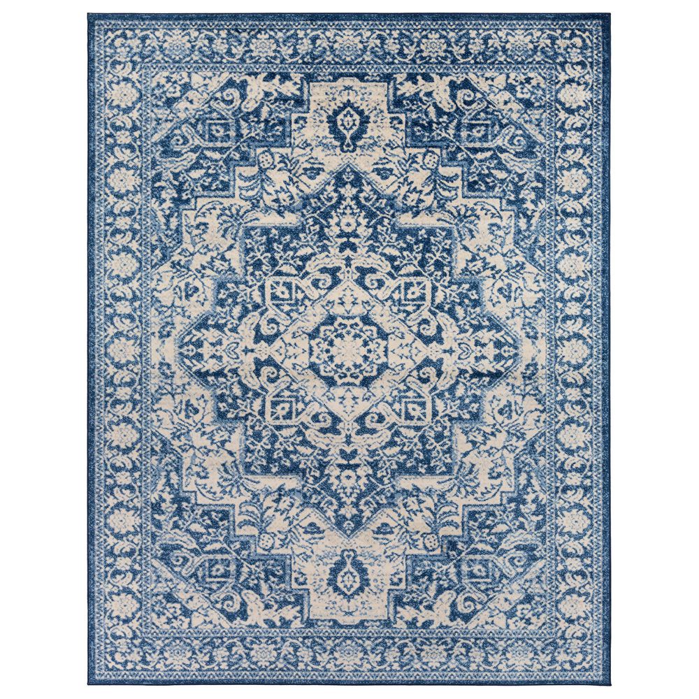 Surya Monaco MOC-2316 7'9" x 10'3" Bright Blue, Navy and Cream Area Rug, , large