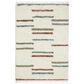 Oriental Weavers Axis Striped 2"3" x 7"6" Ivory Runner, , large
