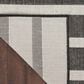 Nourison Positano POS03 Black and Ivory 4" x 6" Indoor/Outdoor Area Rug, , large