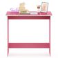 HOMLUX Modern Computer Desk in Pink and White, , large