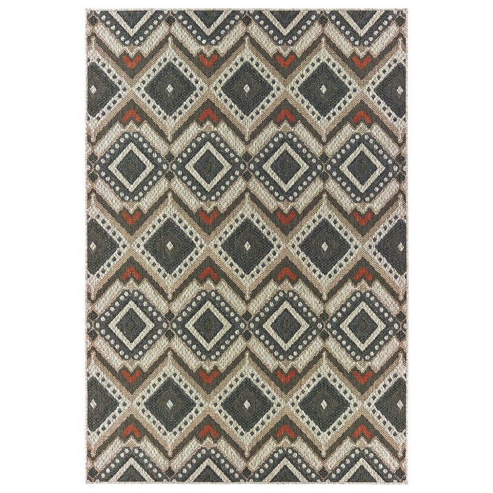 Oriental Weavers Latitude 7"10" x 10" Grey Area Rug, , large