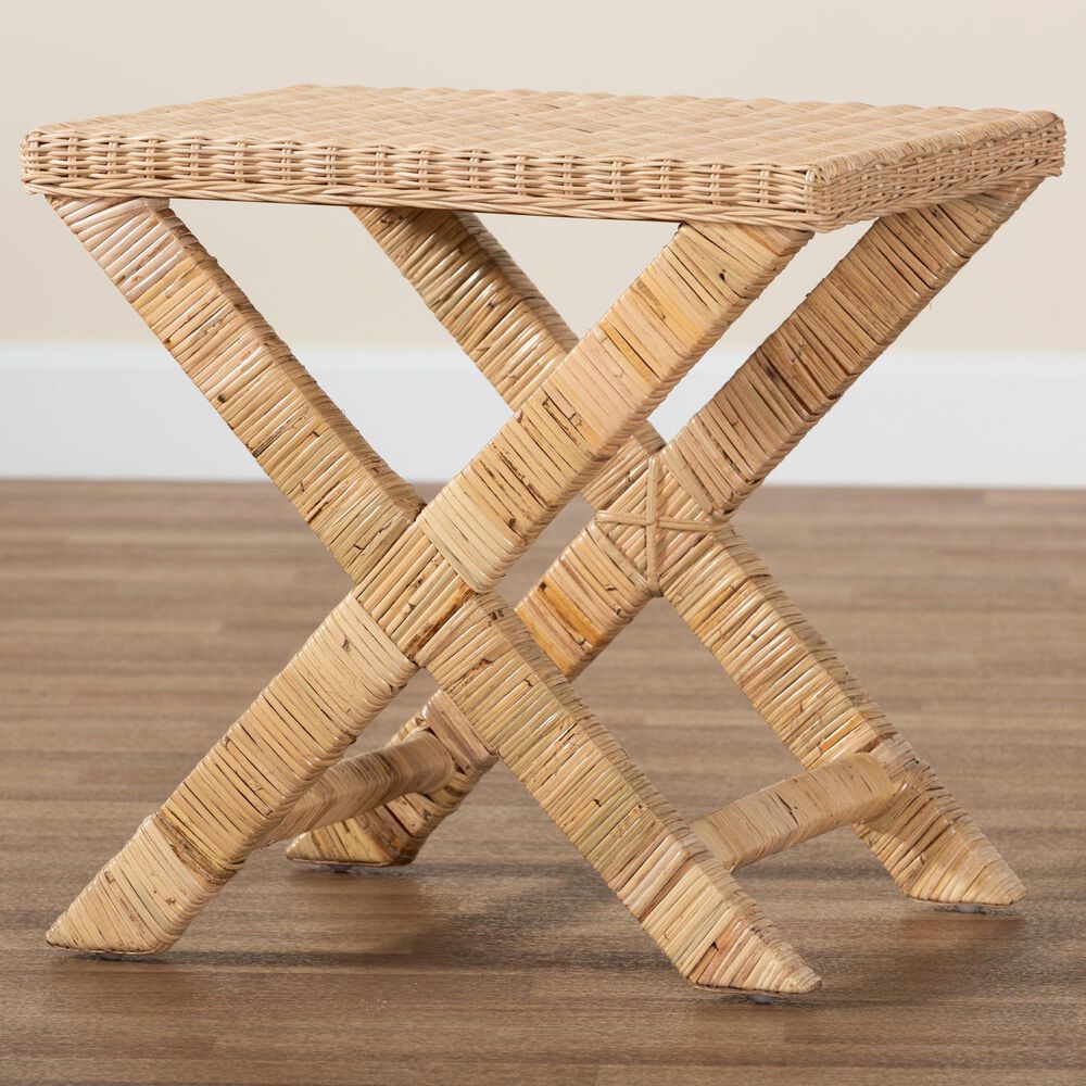 Baxton Studio Farica Accent Bench in Natural Brown, , large