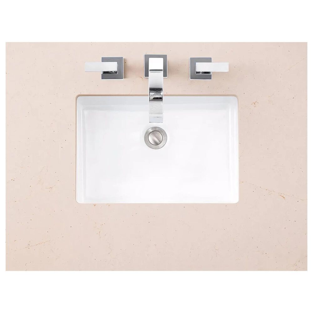 James Martin Vanities Bristol 36&quot; Single Bathroom Vanity in Saddle Brown with 3 cm Eternal Marfil Quartz Top and Rectangular Sink, , large