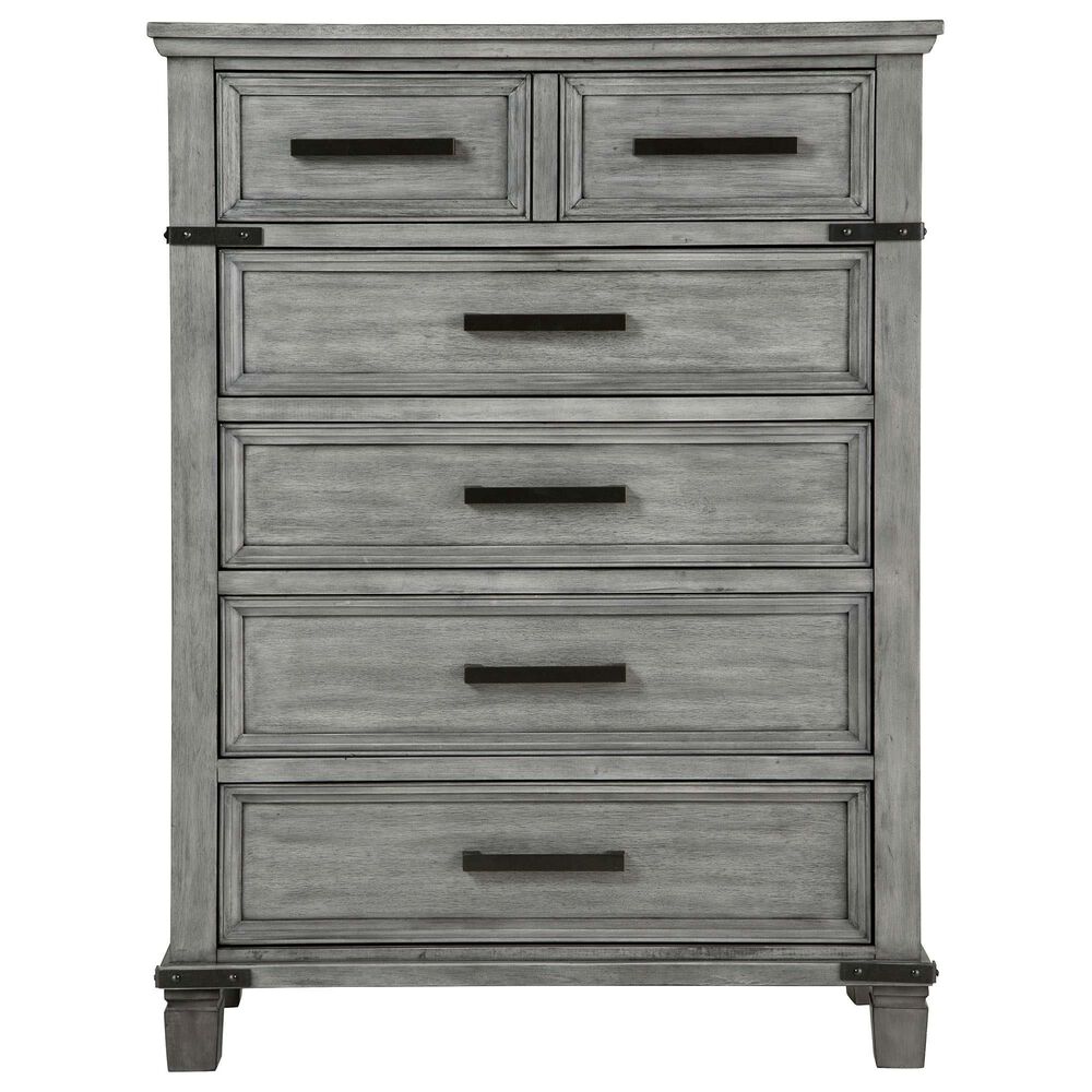 Ashley Russelyn 5 Drawer Chest in Gray, , large