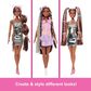 Barbie Fun & Fancy Brunette Fashion Doll with Accessories in Silver, Purple and White, , large