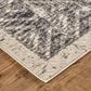 Feizy Kano 6"7" x 9"6" Gray and Charcoal Area Rug, , large