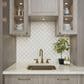 Dal-Tile Mesmerist Trance 3" x 3" Arabesque on 11" x 12" Glossy Ceramic Mosaic Sheet, , large