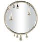 Maple and Jade Round Aluminum Wall Mirror in Silver, , large