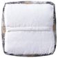 LR Home 18" Square Abstract Pouf in Taupe and Blue, , large