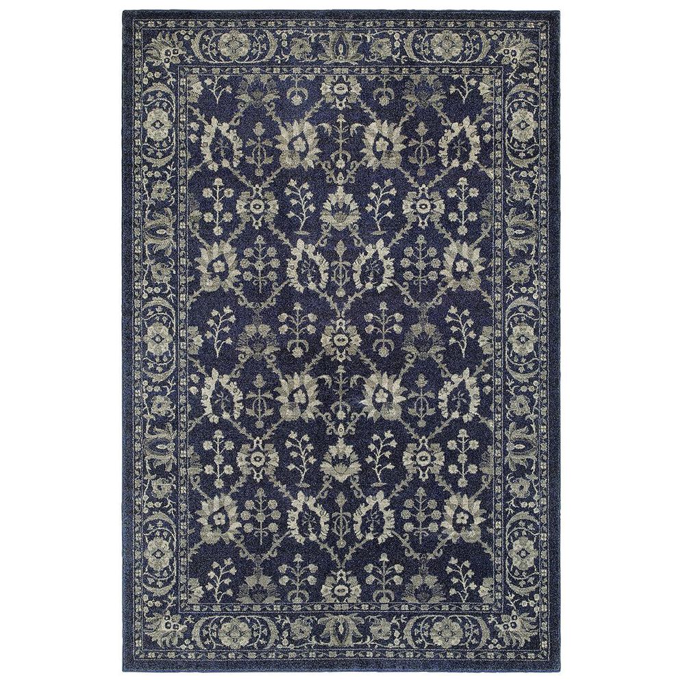 Oriental Weavers Richmond 8020K 9"10" x 12"10" Navy Area Rug, , large