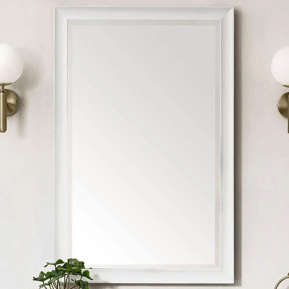 James Martin Vanities Glenbrooke 26" Rectangular Mirror in Bright White, , large