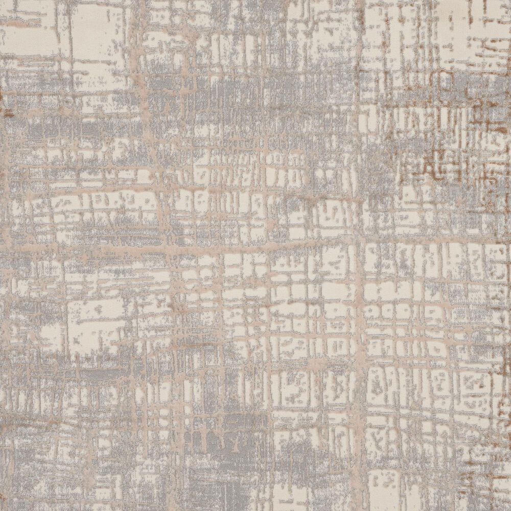 Nourison Rush 6&#39; Round Ivory and Taupe Area Rug, , large