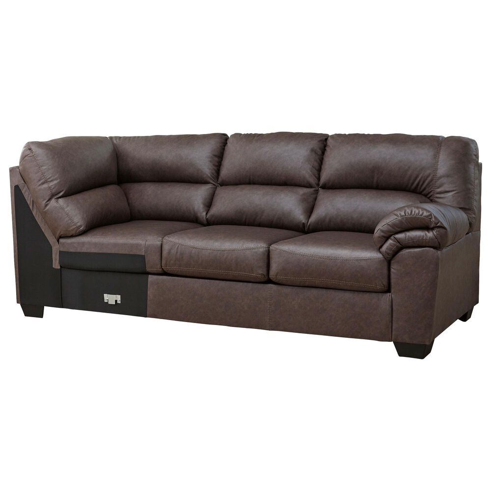 Ashley WillowBend 3-Piece Sectional with RAF Sofa in Umber, , large