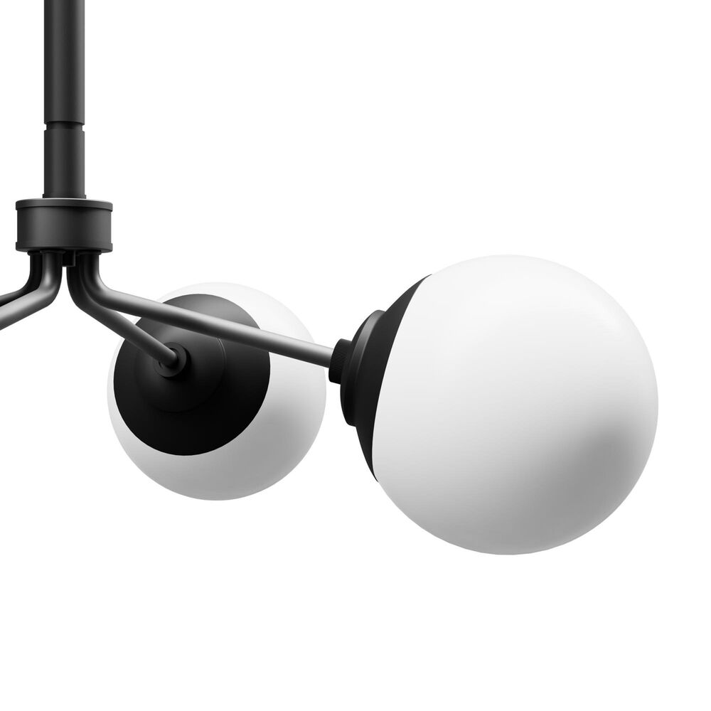 Hunter Hepburn 4-Light Chandelier in Matte Black, , large