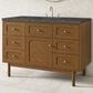 James Martin Laurent 48" Single Bathroom Vanity in Honey Oak with 3 cm Parisien Bleu Silestone Top, Rectangular Sink and FreePower Wireless Charger, , large