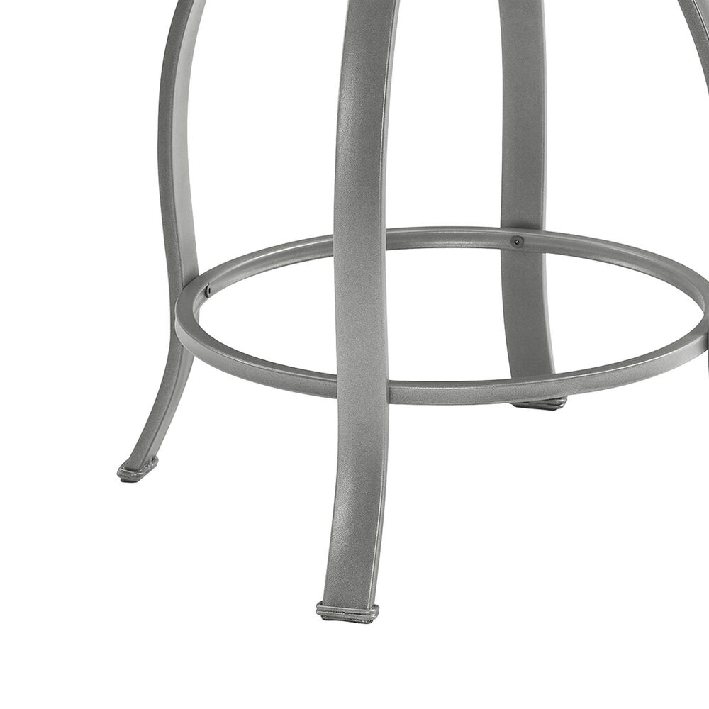 Linon Home Decor Hamilton Swivel Counter Stool in Pewter and Grey Wash, , large