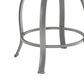 Linon Home Decor Hamilton Swivel Counter Stool in Pewter and Grey Wash, , large