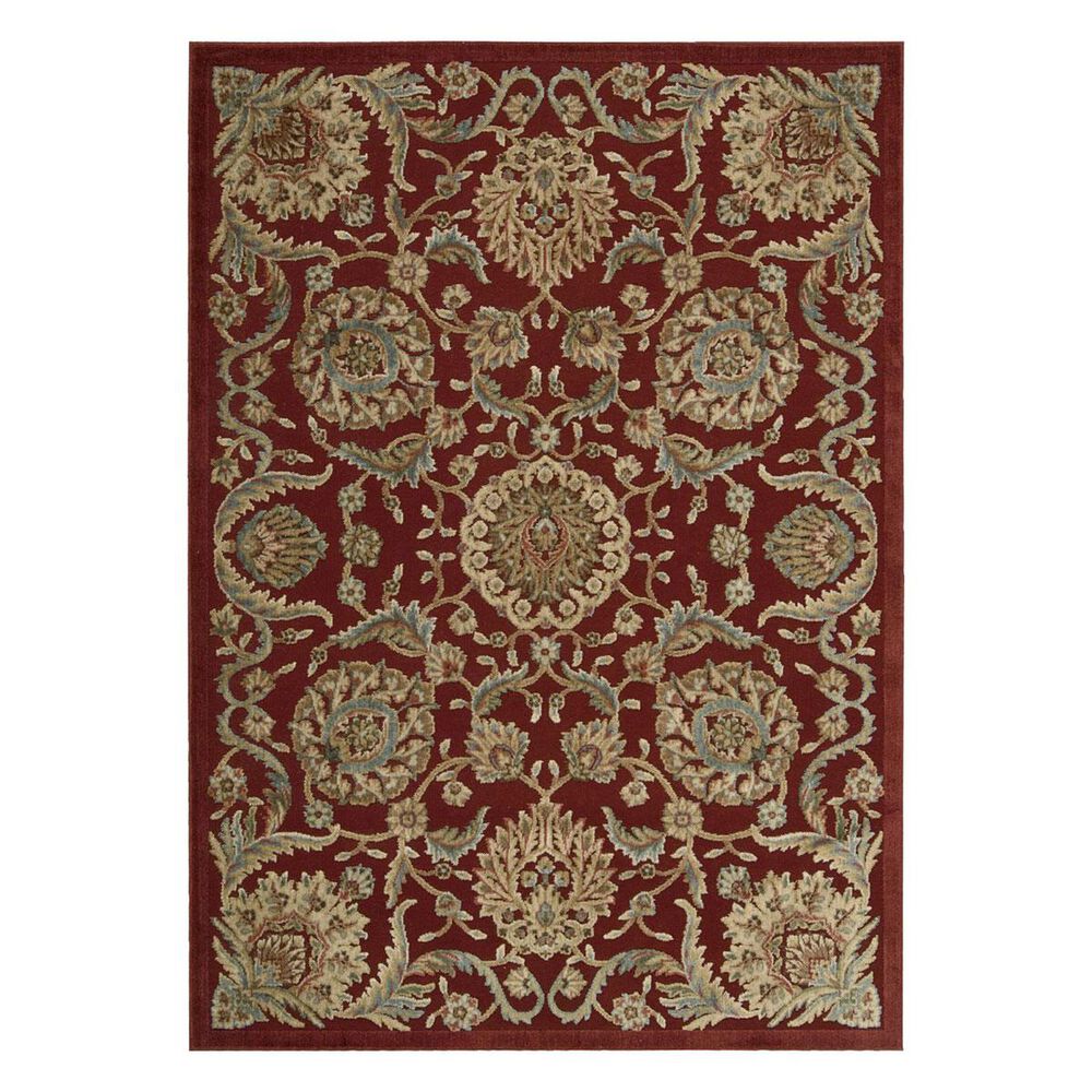 Nourison Graphic Illusions GIL17 5"3" x 7"5" Red Area Rug, , large