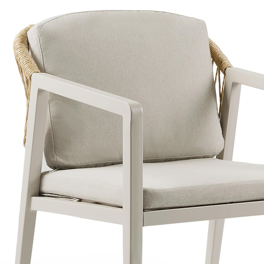 Hearth and Haven Wicker Rattan Woven Patio Dining Chair in Gray &#40;Set of 2&#41;, , large