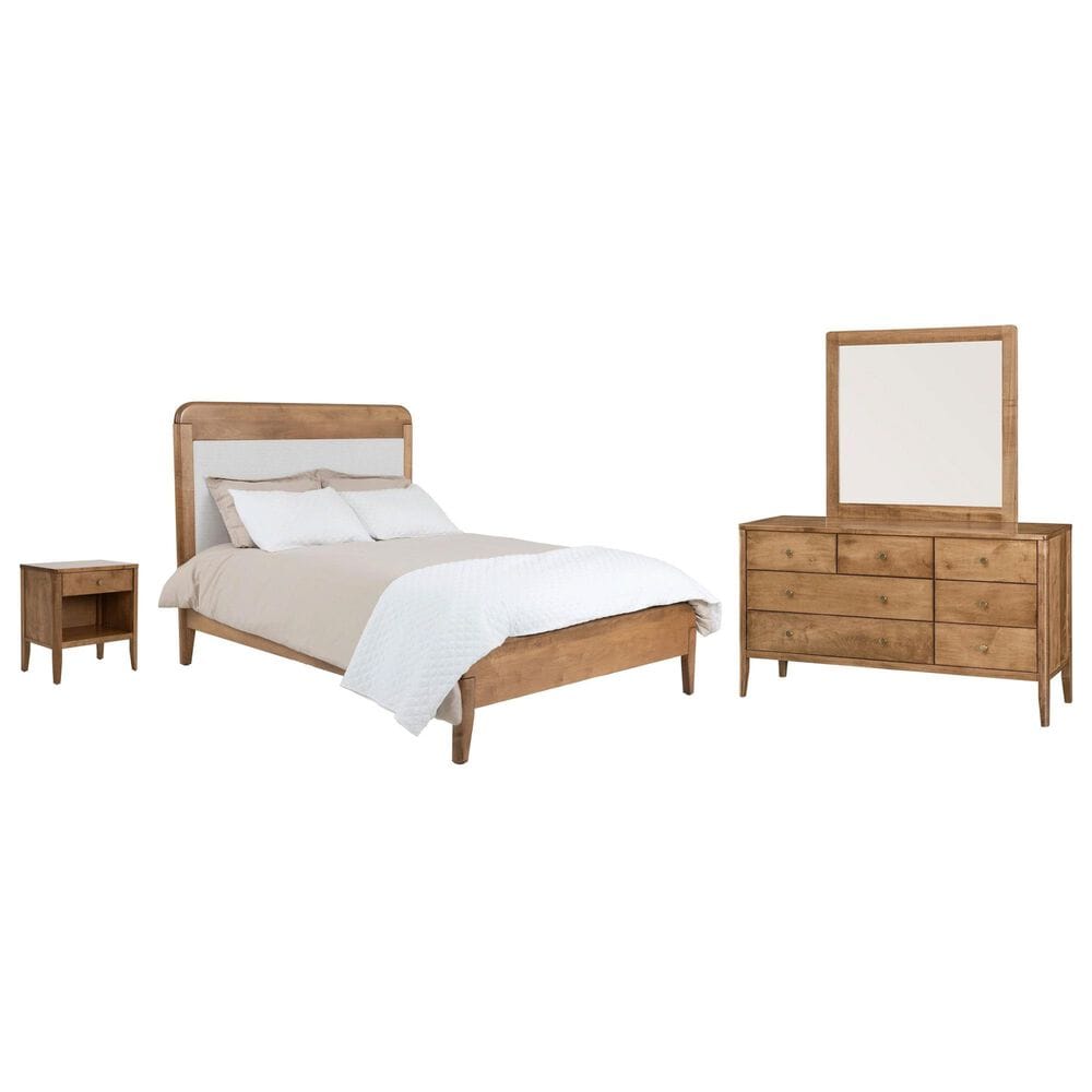 Archbold Furniture Warren 4-Piece Queen Platform Bedroom Set in Harvest, , large