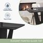 Rta Products Llc Compact Italian Style Dining Table with Painted Glass Top in Black, , large