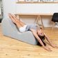 Jaxx Avana Chaise Lounge Yoga Chair in Grey Velvet, , large
