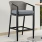 Armen Living Aileen Patio Bar Stool in Dark Gray, , large