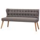 Baxton Studio Melody Stationary 3-Seater Settee Bench in Grey, , large