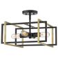 Golden Lighting Tribeca Semi-Flush in Matte Black and Gold, , large