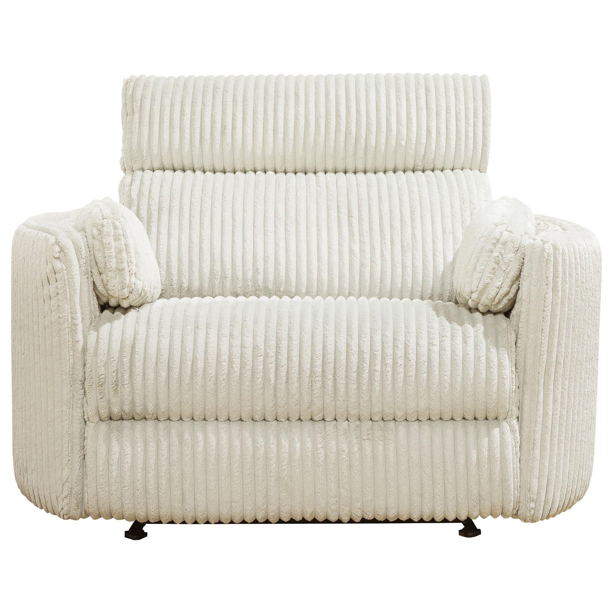 Simeon Collection XL Power Glider Recliner in Mega Ivory