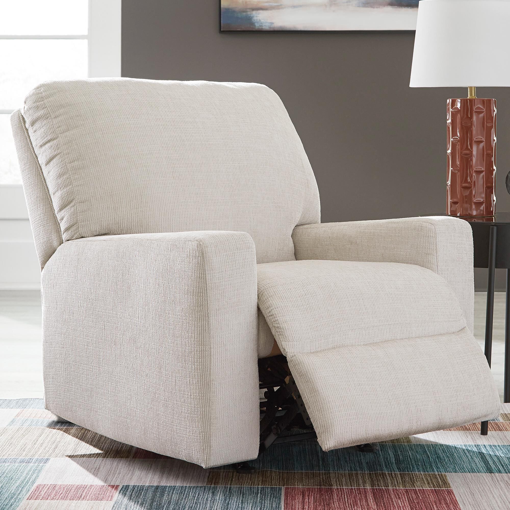 Ashley Aviemore Stationary Recliner in Stone