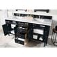 James Martin Vanities Brittany 72" Double Bathroom Vanity in Black Onyx with 3 cm Carrara White Marble Top and Rectangle Sinks, , large