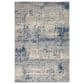 Nourison Rustic Textures Ivory, Deep Blue and Grey 6" x 9" Area Rug, , large