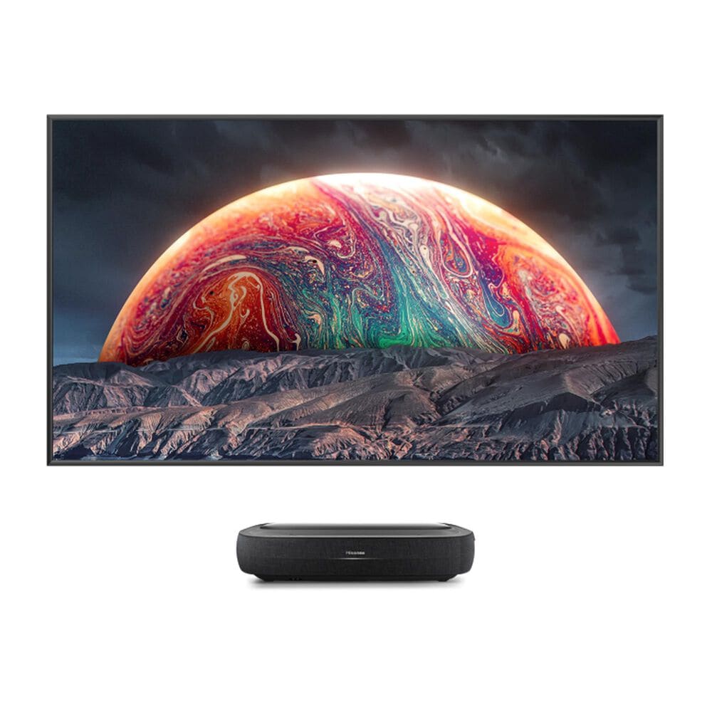 Hisense 120" L9 4K HDR Smart TriChroma Laser TV Projector with Screen in Black, , large