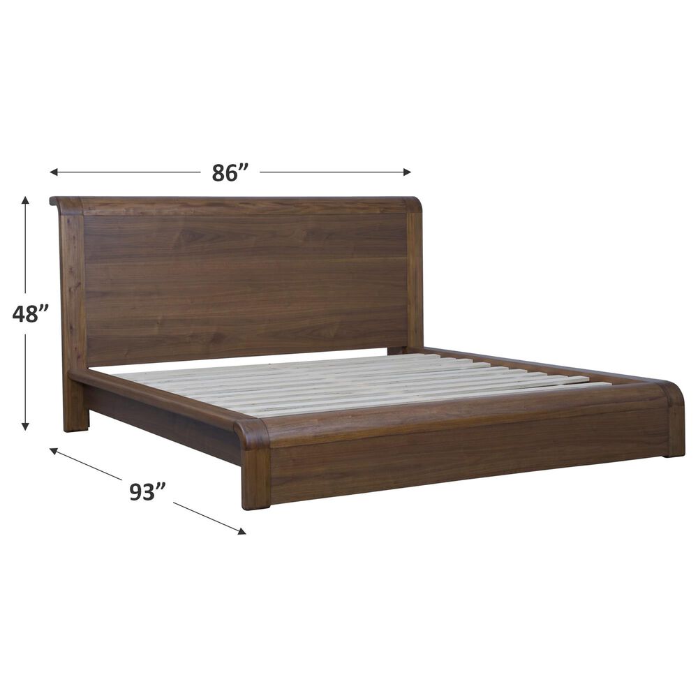 Urban Home Totes King Platform Bed in English Walnut, , large