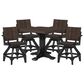 Amish Orchard 5-Piece Patio Counter Height Dining Set in Brazilian Walnut and Black, , large