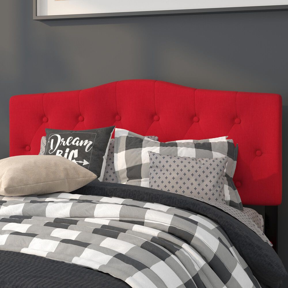 Flash Furniture Cambridge Full Upholstered Headboard in Red, , large