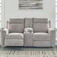 Ashley Barnsana Power Reclining Loveseat in Ash, , large