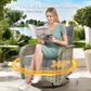 HOMLUX 8-Piece All-weather Rattan Outdoor Patio Furniture Set in Dark Gray, , large