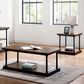 Furniture of America Pollard 2-Piece Coffee Table Set in Dark Oak/Black, , large