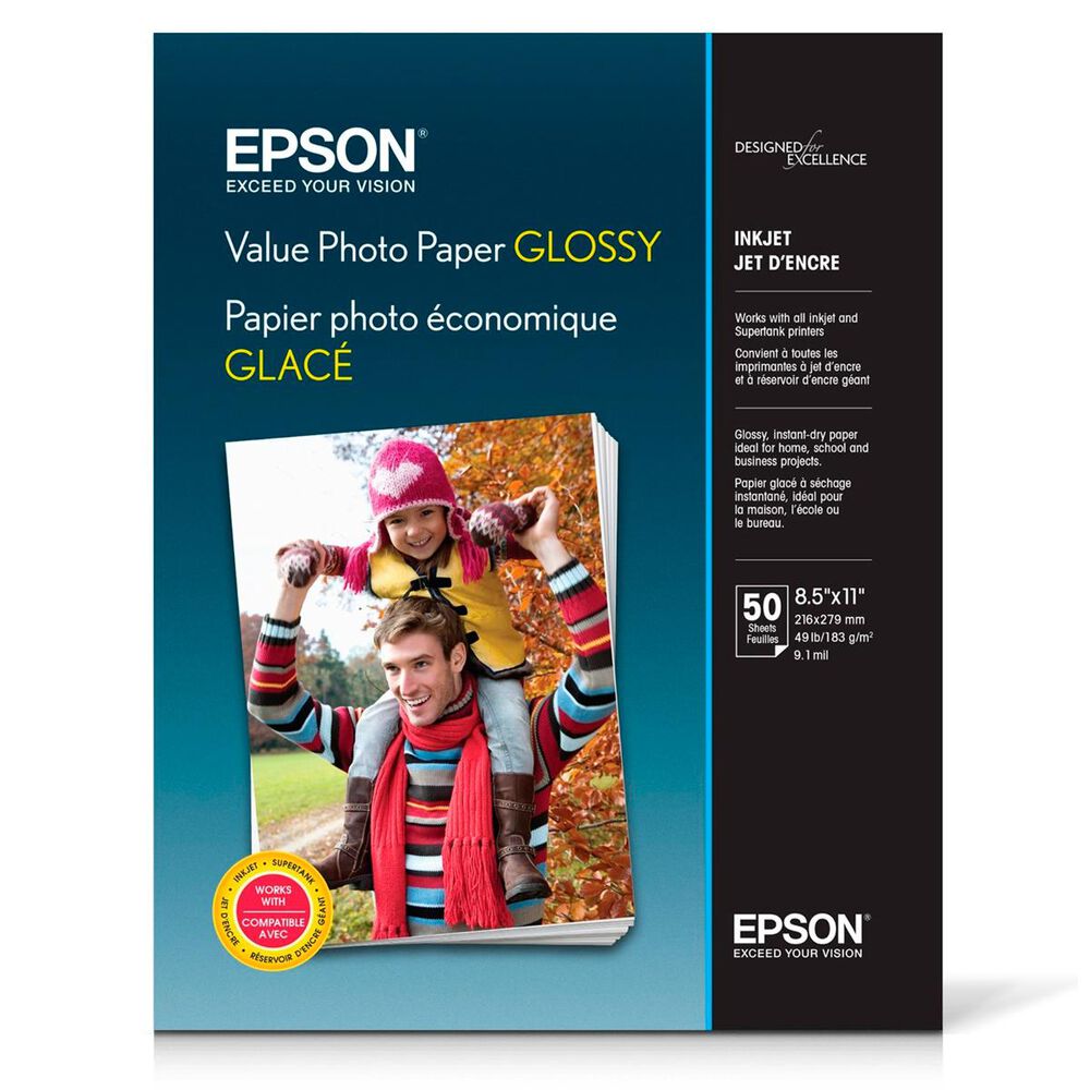 Epson Value Photo Paper Glossy (8.5 x 11", 50 Sheets), , large