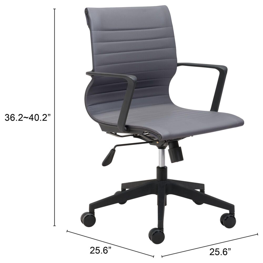 Zuo Modern Stacy Office Chair in Black, , large