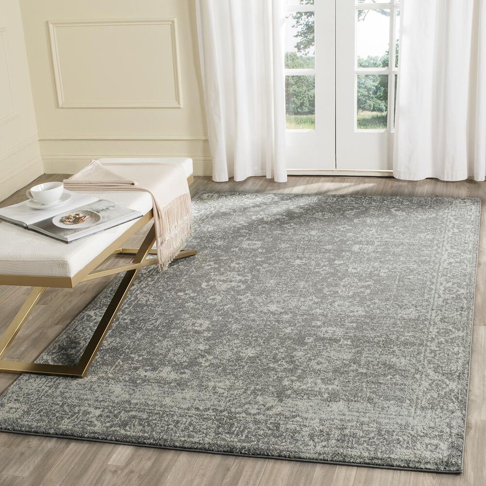 Safavieh Evoke EVK270S-4 4" x 6" Grey/Ivory Area Rug, , large